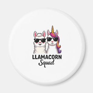 Aimant Llamacorn Squad Drôle de Licorne Llama Squad Noël