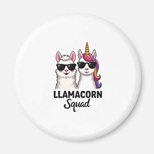 Aimant Llamacorn Squad Funny Unicorn Llama Squad Christma (Devant)