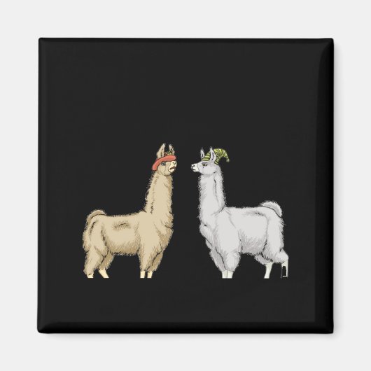 Aimant Llamas With Hats Carl  (Devant)