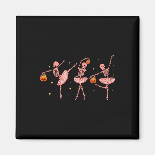Aimant Llerina squelette dansant Halloween Jack O Lantern (Devant)