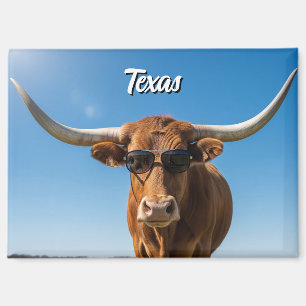 Aimant Llonghorn du Texas en lunettes de soleil