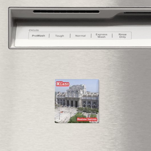 Aimant LMD010 Gare centrale MILAN Italie, Réfrigérateur (In Situ (Lave-vaisselle))