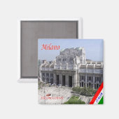 Aimant LMD013 MILAN, Stazione Centrale, Italie, Frigo (Recto/Verso)