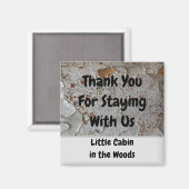 Aimant Location de vacances Rustic Tree Bark Photo promot (Recto/Verso)