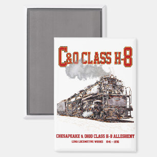 Aimant Locomotive à vapeur Allegheny C&O Classe H-8 2-6-6