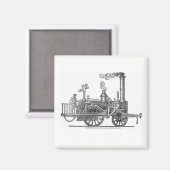 Aimant Locomotive à vapeur précoce (Recto/Verso)