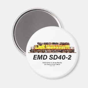Aimant Locomotive diesel EMD SD40-2. Union Pacifique