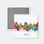 Aimant Lodz Poland Skyline (Recto/Verso)