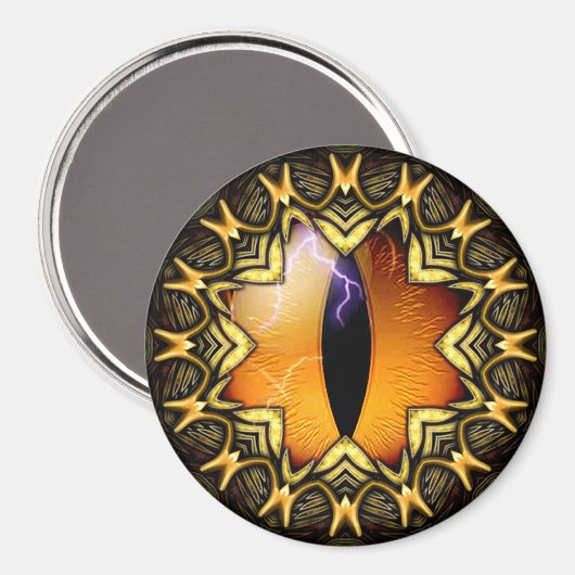 Aimant L'oeil d'un dragon d'or (Recto/Verso)