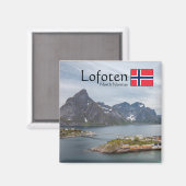 Aimant Lofoten Norvège Souvenir (Recto/Verso)