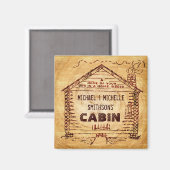 Aimant Log Cabine Personnalisé Faux Wood (Recto/Verso)