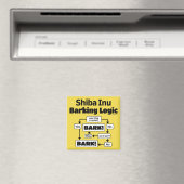 Aimant Logique d'écorçage Shiba Inu (In Situ (Lave-vaisselle))