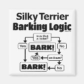 Aimant Logique d'écorçage Silky Terrier (Devant)