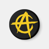 Aimant Logo Ancap Libertaire - M1 (Devant)