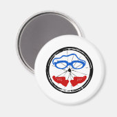 Aimant Logo artistique du cool de triathlon (Recto/Verso)