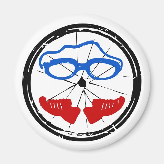 Aimant Logo artistique du cool de triathlon (Devant)