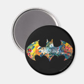 Aimant Logo Batman Neon/80s Graffiti (Recto/Verso)