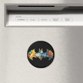 Aimant Logo Batman Neon/80s Graffiti (In Situ (Lave-vaisselle))