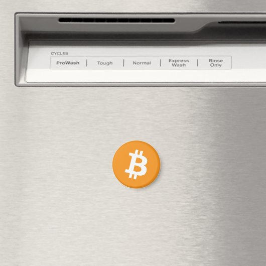 Aimant Logo Bitcoin Cryptomonnaie (In Situ (Lave-vaisselle))