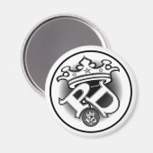 Aimant logo blanc Poe Dis (Recto/Verso)