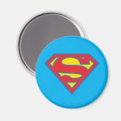 Aimant Logo classique Supergirl avec fond bleu (Recto/Verso)