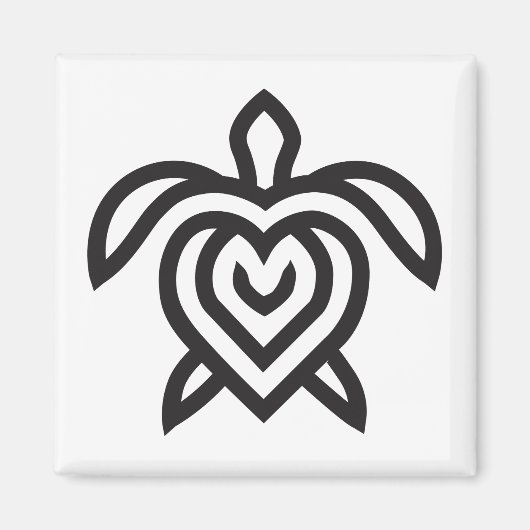 Aimant logo de base de Turtle Tribe (Devant)