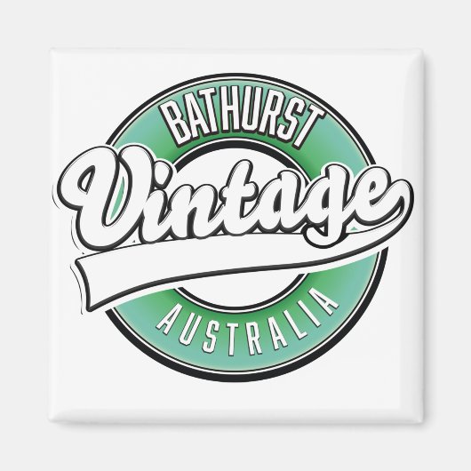 Aimant Logo de Bathurst australie style vintage (Devant)