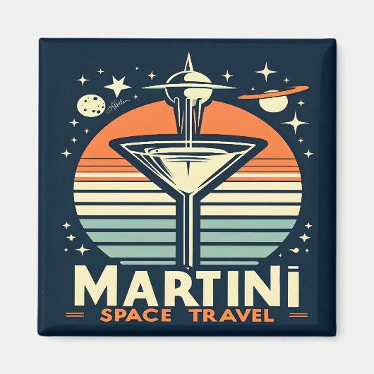 Aimant Logo de décollage de Martini Space Travel (Devant)