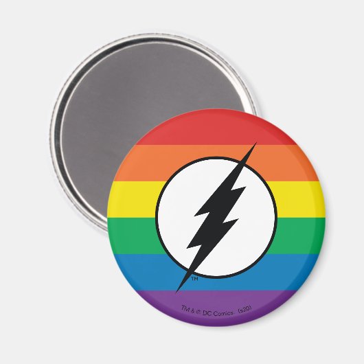 Aimant Logo de Flash Rainbow (Recto/Verso)