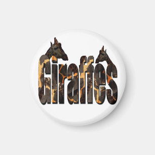 Aimant Logo De Giraffes Avec Giraffes,