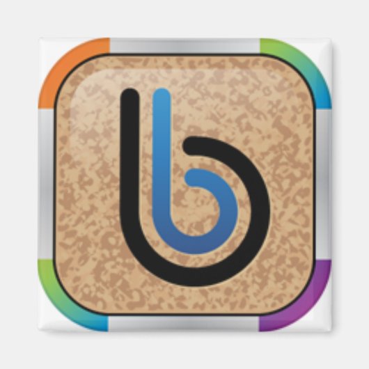 Aimant Logo de la carte Rainbow Bullytin (Devant)
