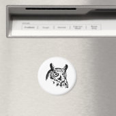 Aimant Logo de la chouette à grande corne (In Situ (Lave-vaisselle))