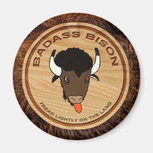 Aimant Logo de la ferme de bisons de Badass