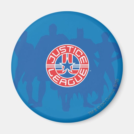 Aimant Logo de la Ligue de Justice et Arrière - plan de c (Devant)