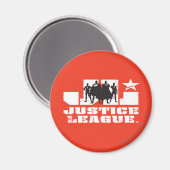 Aimant Logo de la Ligue de Justice et silhouettes de cara (Recto/Verso)