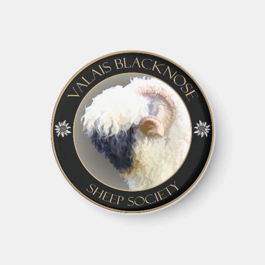 Aimant Logo de la Société des Moutons du Valais Blaccusé (Devant)