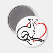 Aimant Logo de la zone grise - Pas de texte (Recto/Verso)