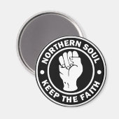 Aimant Logo de l'âme du nord noir (Recto/Verso)