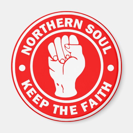 Aimant Logo de l'âme du nord Rouge (Devant)