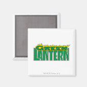 Aimant Logo de lanterne verte - Flammes jaunes (Recto/Verso)