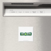 Aimant Logo de lanterne verte - Flammes vertes (In Situ (Lave-vaisselle))