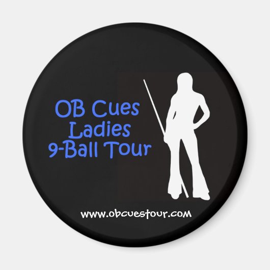 Aimant Logo de l'écran magnétique OB Cues Ladies à 9 ball (Devant)
