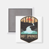 Aimant Logo de l'emblème du parc national des sources cha (Recto/Verso)