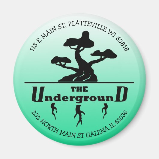 Aimant Logo de l'entreprise et adresse de l'appréciation (Devant)