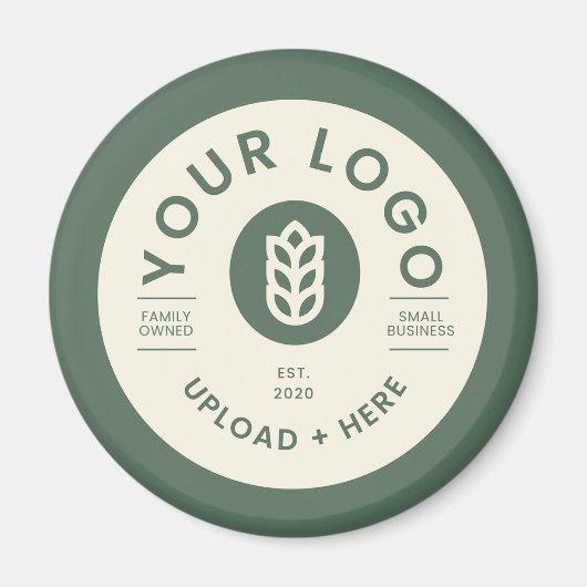 Aimant Logo de l'entreprise personnalisable Sage Green (Devant)