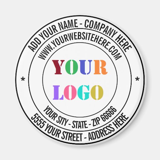 Aimant Logo de l'entreprise personnalisée et Modèle d'aim (Devant)