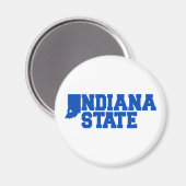 Aimant Logo de l'État d'Indiana (Recto/Verso)