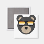 Aimant Logo de lunettes de soleil de l'ours gay (Recto/Verso)