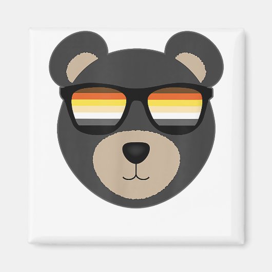 Aimant Logo de lunettes de soleil de l'ours gay (Devant)