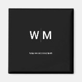 Aimant Logo de marque noire | Entreprise (Devant)